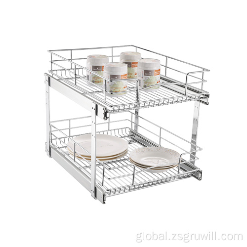 Kitchen Muti-function Base Basket soft closed guide rail Dish basket Manufactory